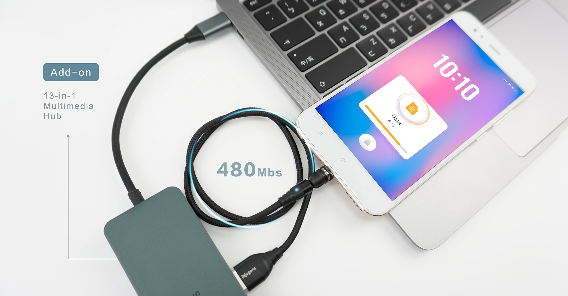 540° Rotation Magnetic Charging Cable